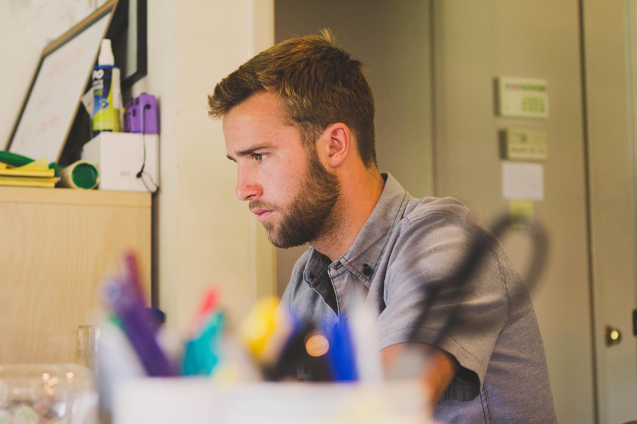Professionals reviewing documents in an office